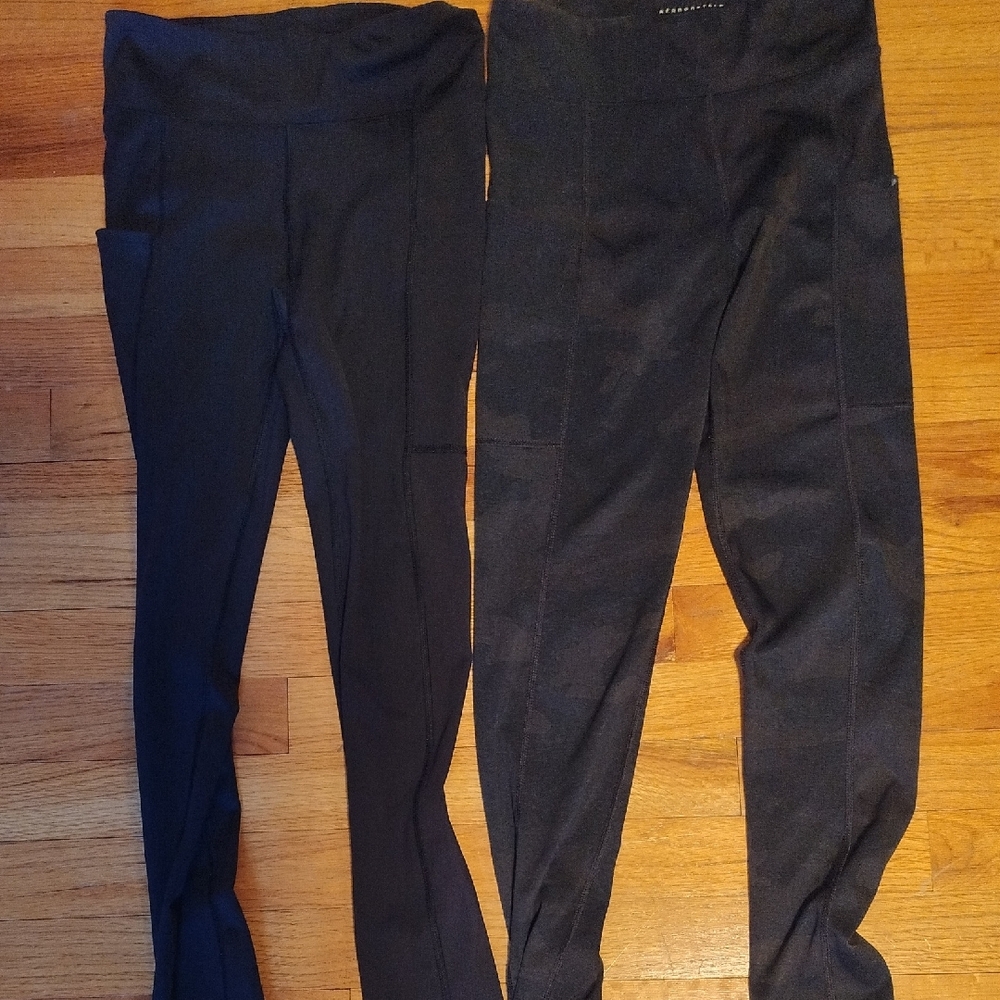 Aeropostale Black Leggings and Camo Leggings